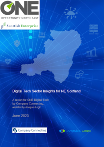 Report cover - Digital Tech Sector Insights for NE Scotland